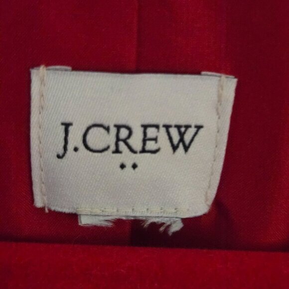 J.Crew Tweed Lady Jacket Jeweled Buttons Red Pockets Size 14 - Picture 7 of 7